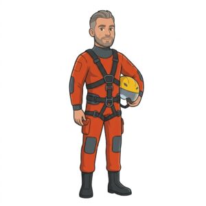 Ilustración del rescatador guía de Seguridad Náutica