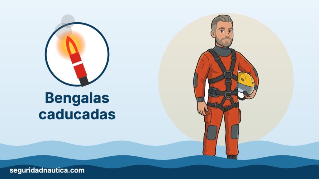 Ilustración: Bengalas caducadas — Seguridad Náutica
