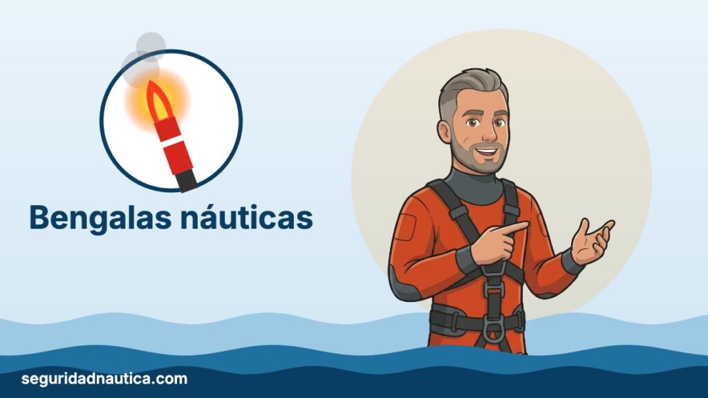 Ilustración: Bengalas náuticas — Seguridad Náutica