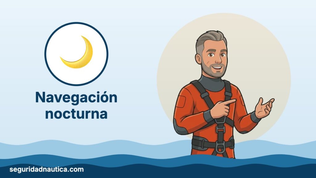 Ilustración: Navegación nocturna — Seguridad Náutica
