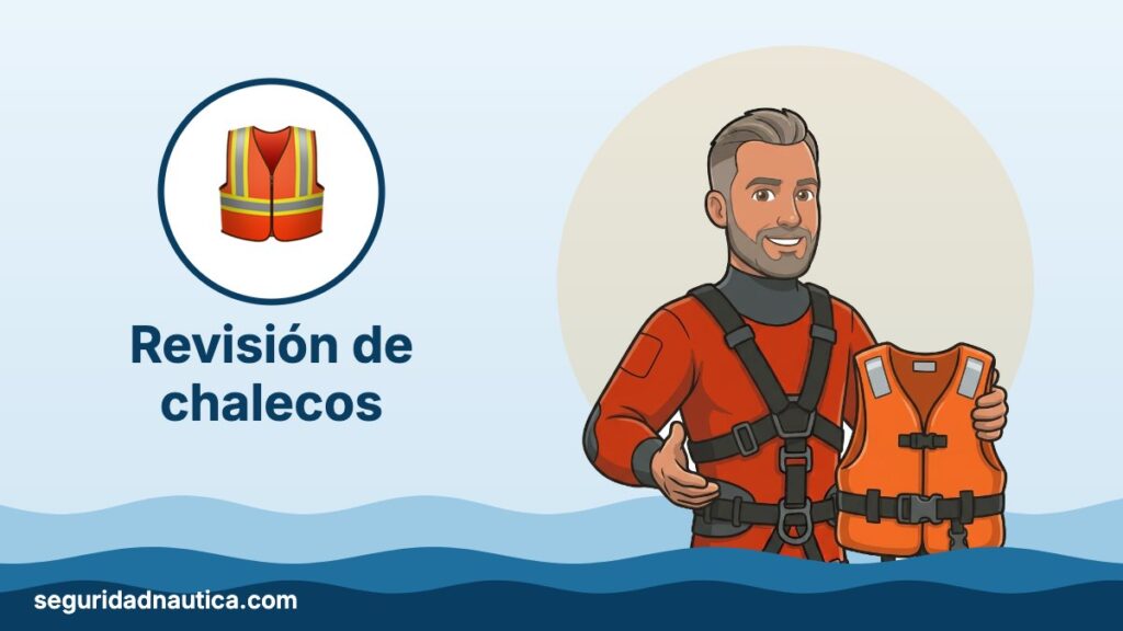 Ilustración: Revisión de chalecos autohinchables — Seguridad Náutica