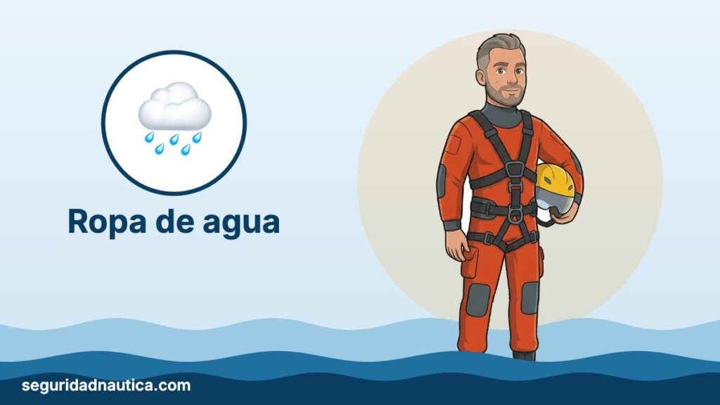 Ilustración: Ropa de agua — Seguridad Náutica